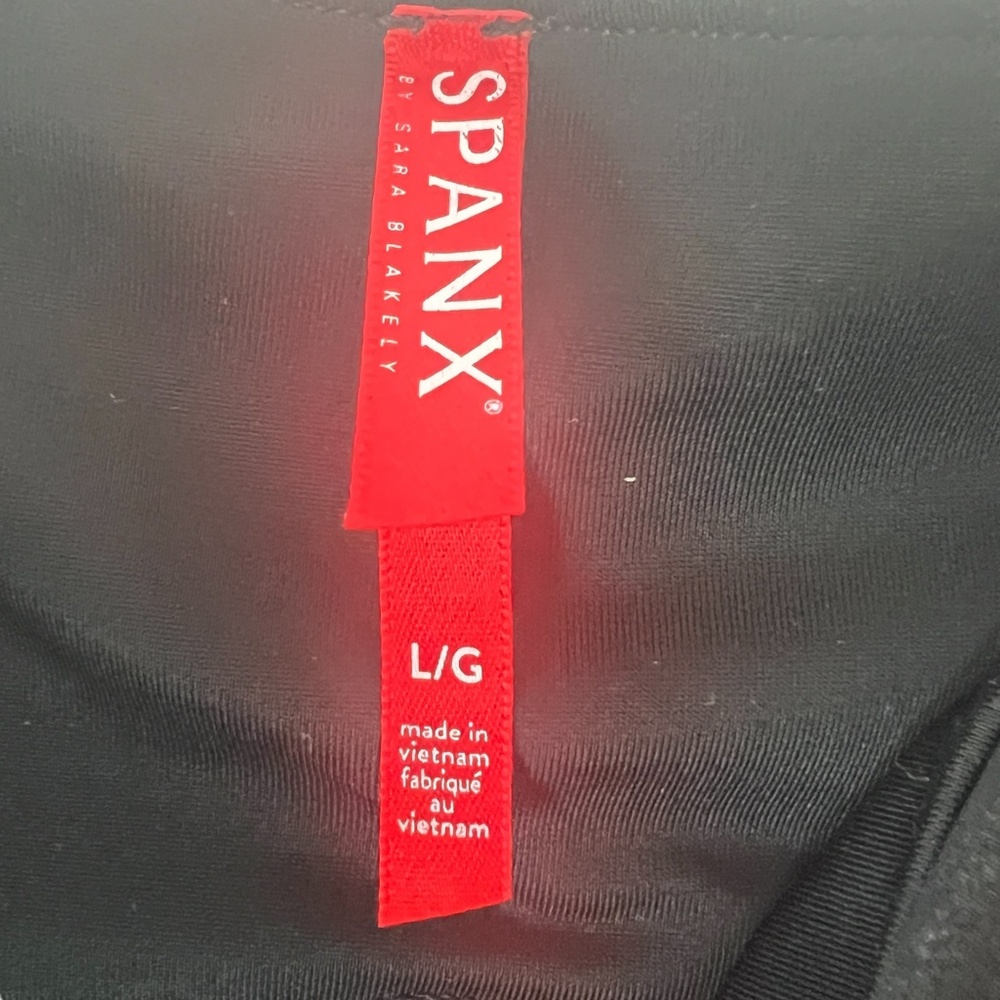 Spanx Women's Size Large Faux Black Leather Leggings Pants Stretch‎ Causa - Picture 4 of 7